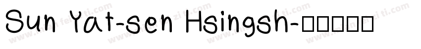 Sun Yat-sen Hsingsh字体转换
